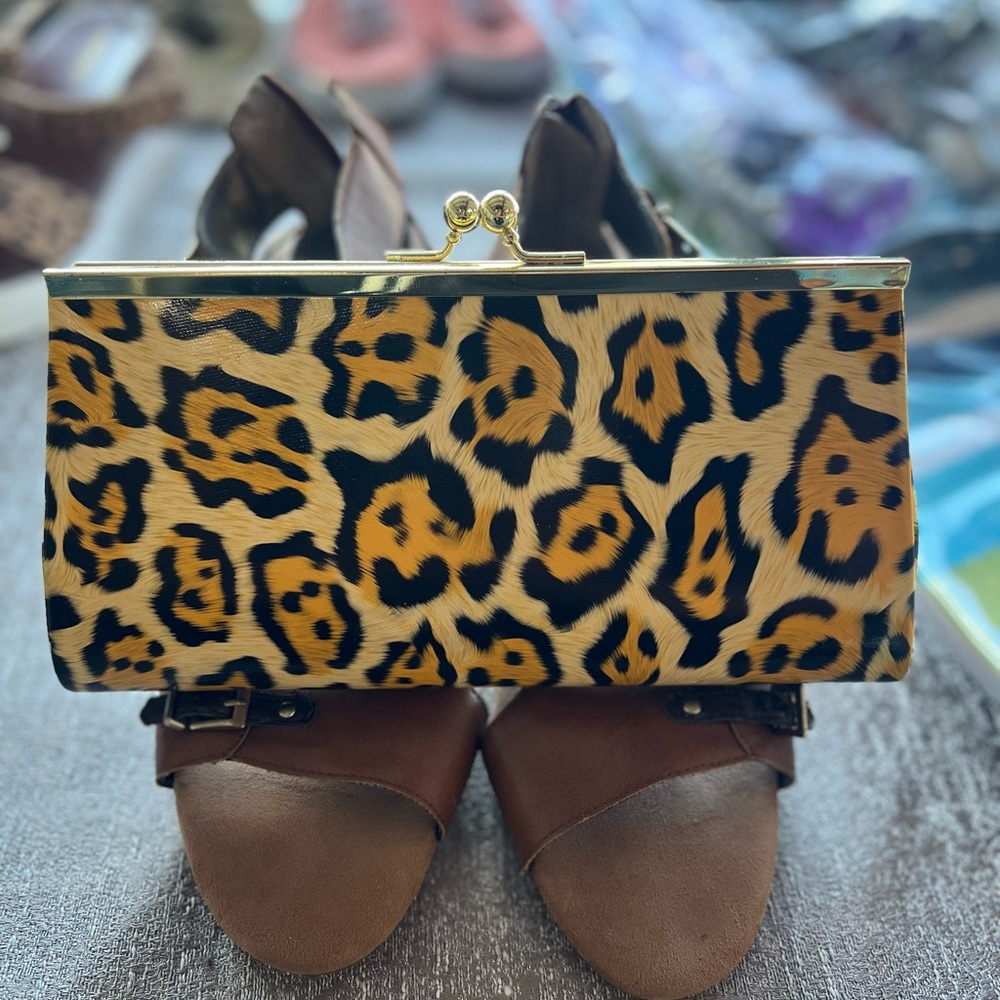 Leopard Print Clutch